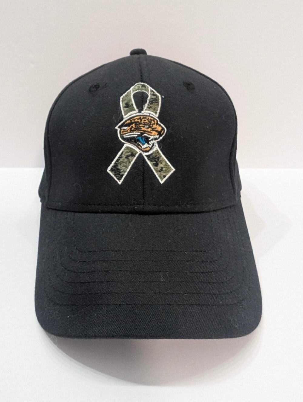Jacksonville Jaguars Black Camo Cancer NU-FIT Hat Men's Military Appreciation
